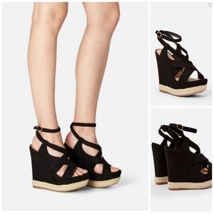 Suede Wedge espradelles